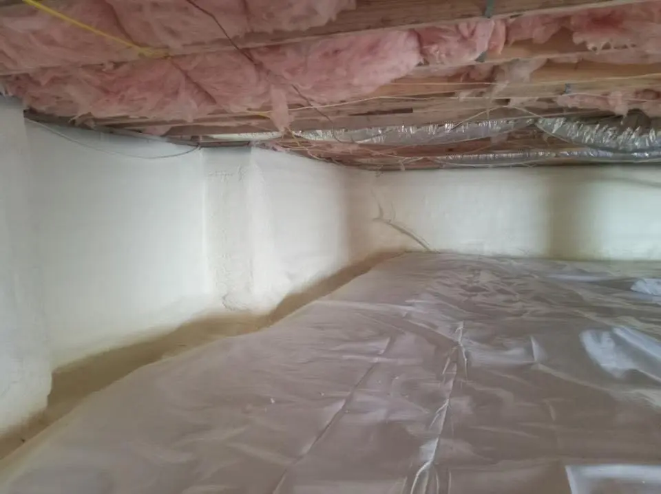 Crawl space encapsulation with closed-cell spray foam for Metal Roof Coating in Roxbury